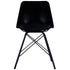 Black Contrast Stitch Leather Dining Chair